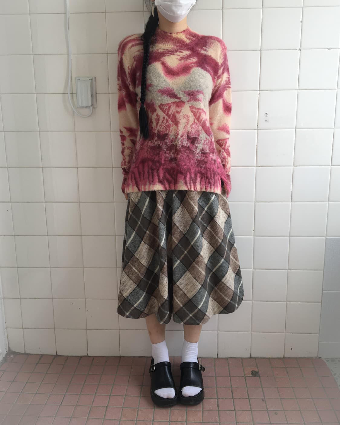 Pattern point mohair knit 상품이미지1