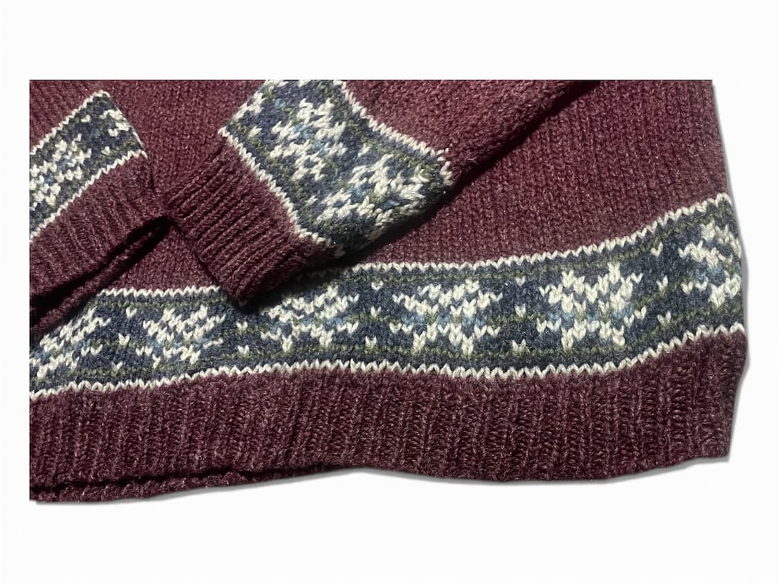 USA 90s 미국 빈티지 세인트 존스 베이 페어아일 울 니트 스웨터 L 상품이미지4