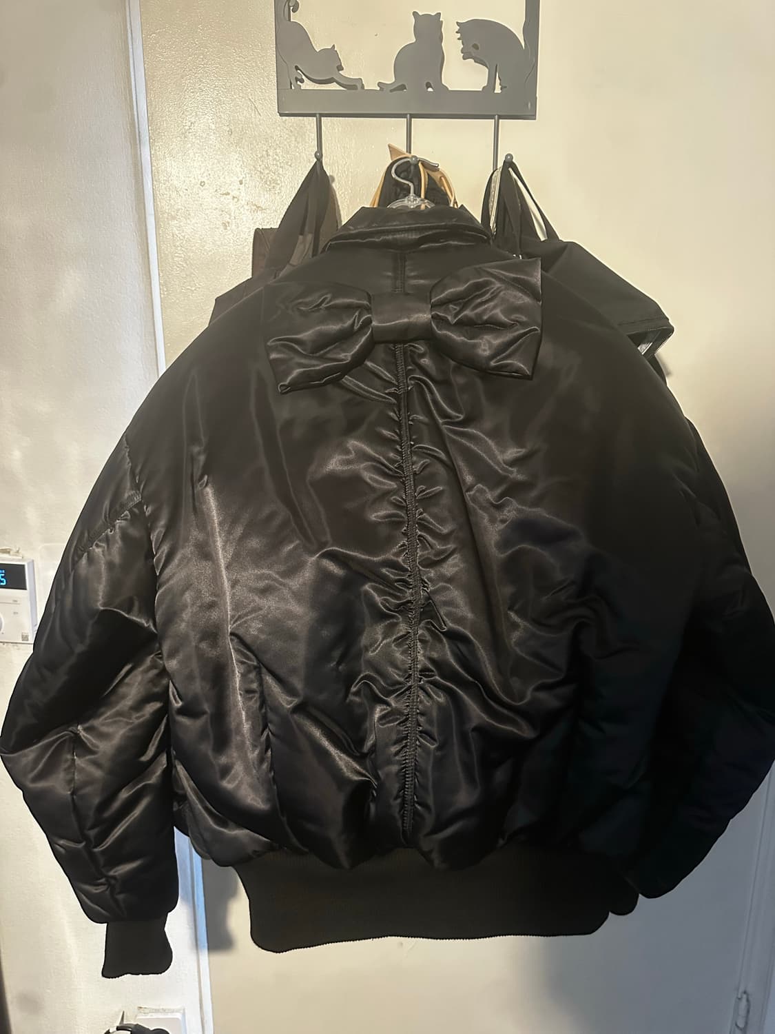 BMUETTE 리본 봄버 자켓 블랙  상품이미지5