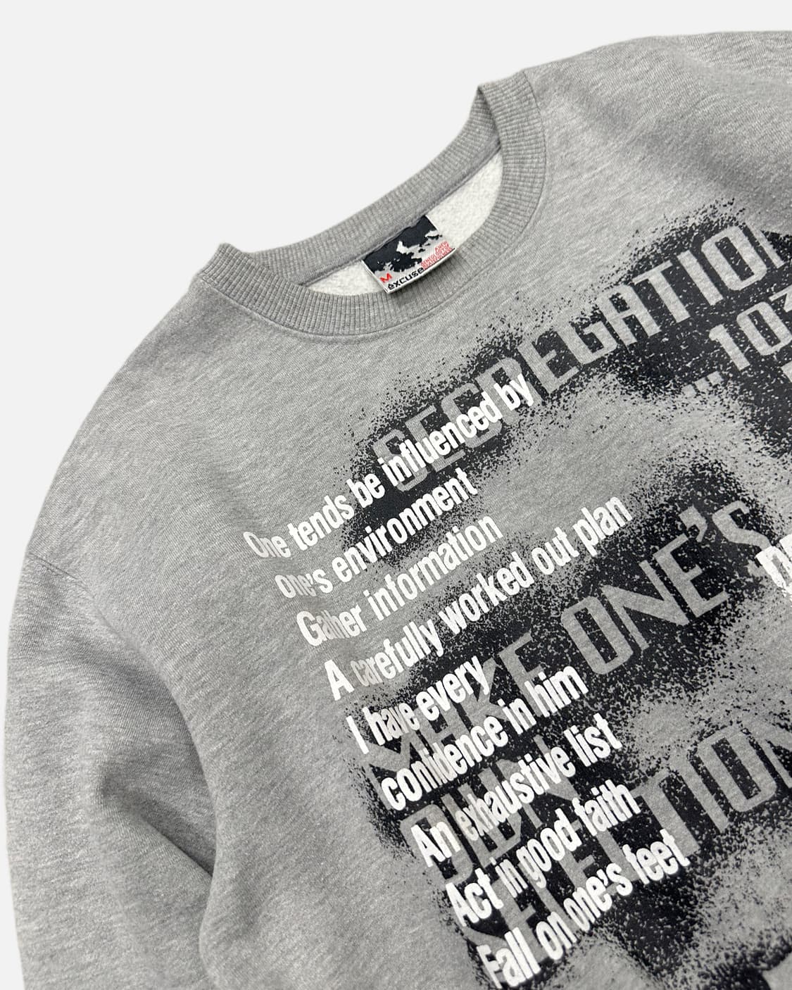 grunge lettering grey sweatshirt 상품이미지3