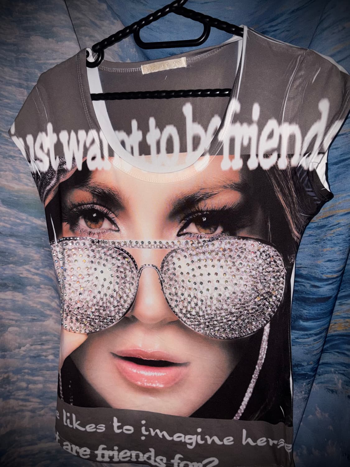 빈티지 y2k 큐빅 레터링 반팔 티셔츠 2000s 상품이미지1