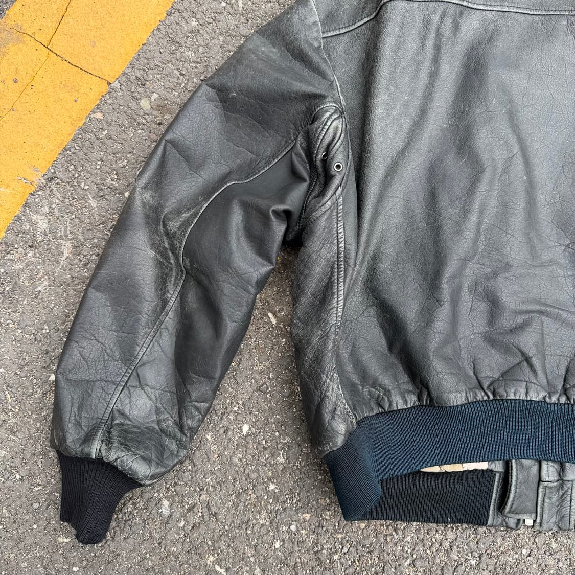 80s Vintage Creeks MA1 가죽자켓 상품이미지6