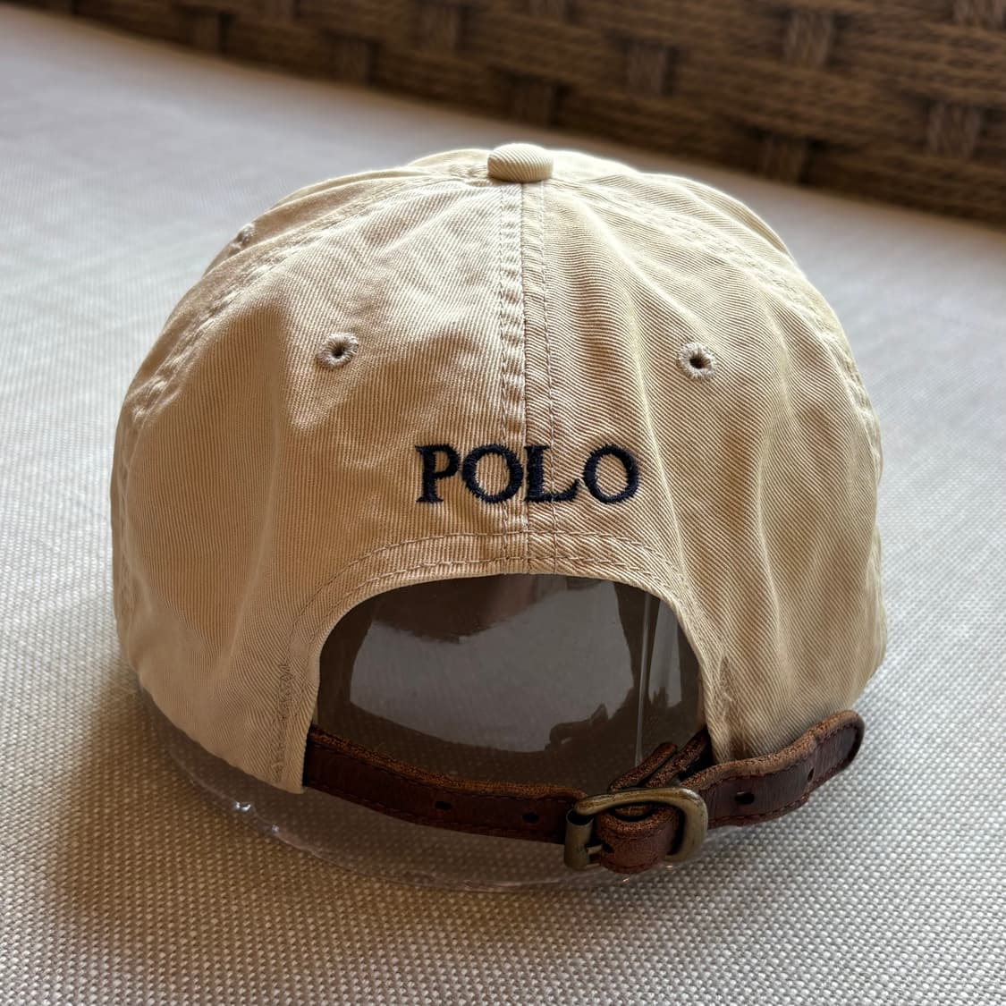 90s Polo Ralph Lauren 폴로 치노 레더 백 스트랩 볼 캡 상품이미지5