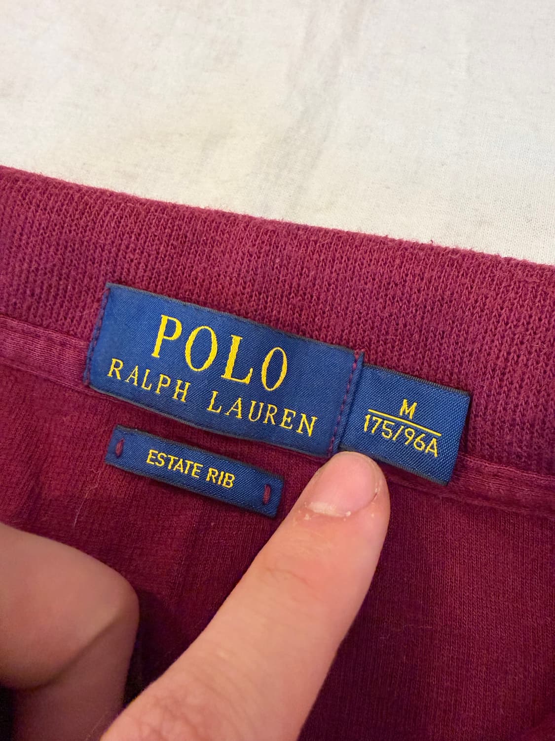 폴로 랄프로렌 반집업 코튼 니트 버건디 상품이미지4