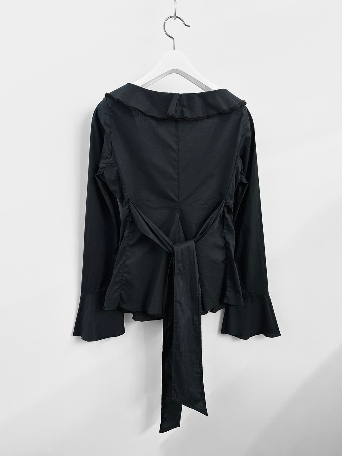 90~00s 빈티지 말보로 클래식 러플 타이 블라우스 상품이미지2