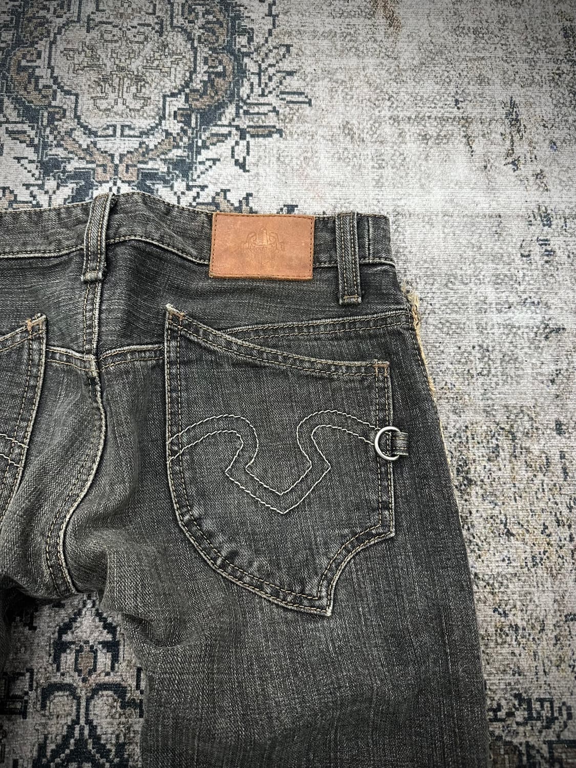 Obelisk bullet damaged flared jeans 상품이미지7