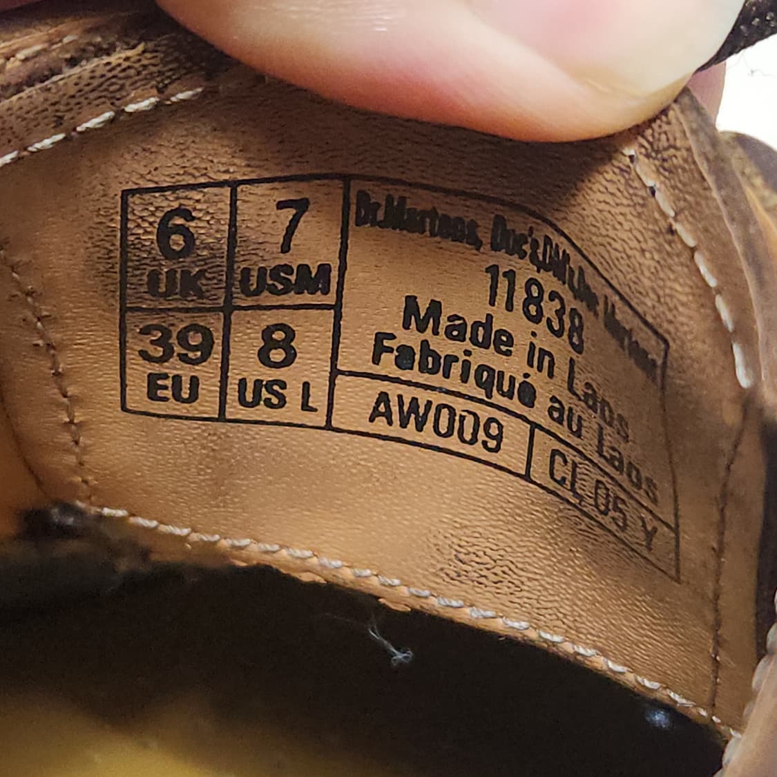 [6UK] 닥터마틴 1461 브라운 3홀  (250~255) 남여 상품이미지8
