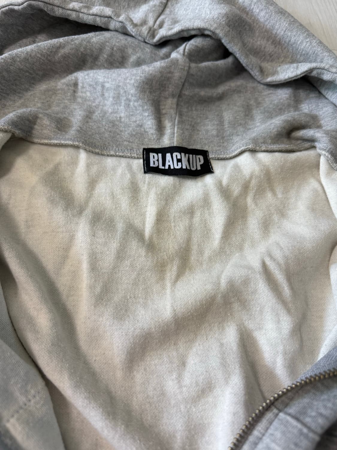 블랙업 가오리핏 크롭 후드집업 상품이미지3