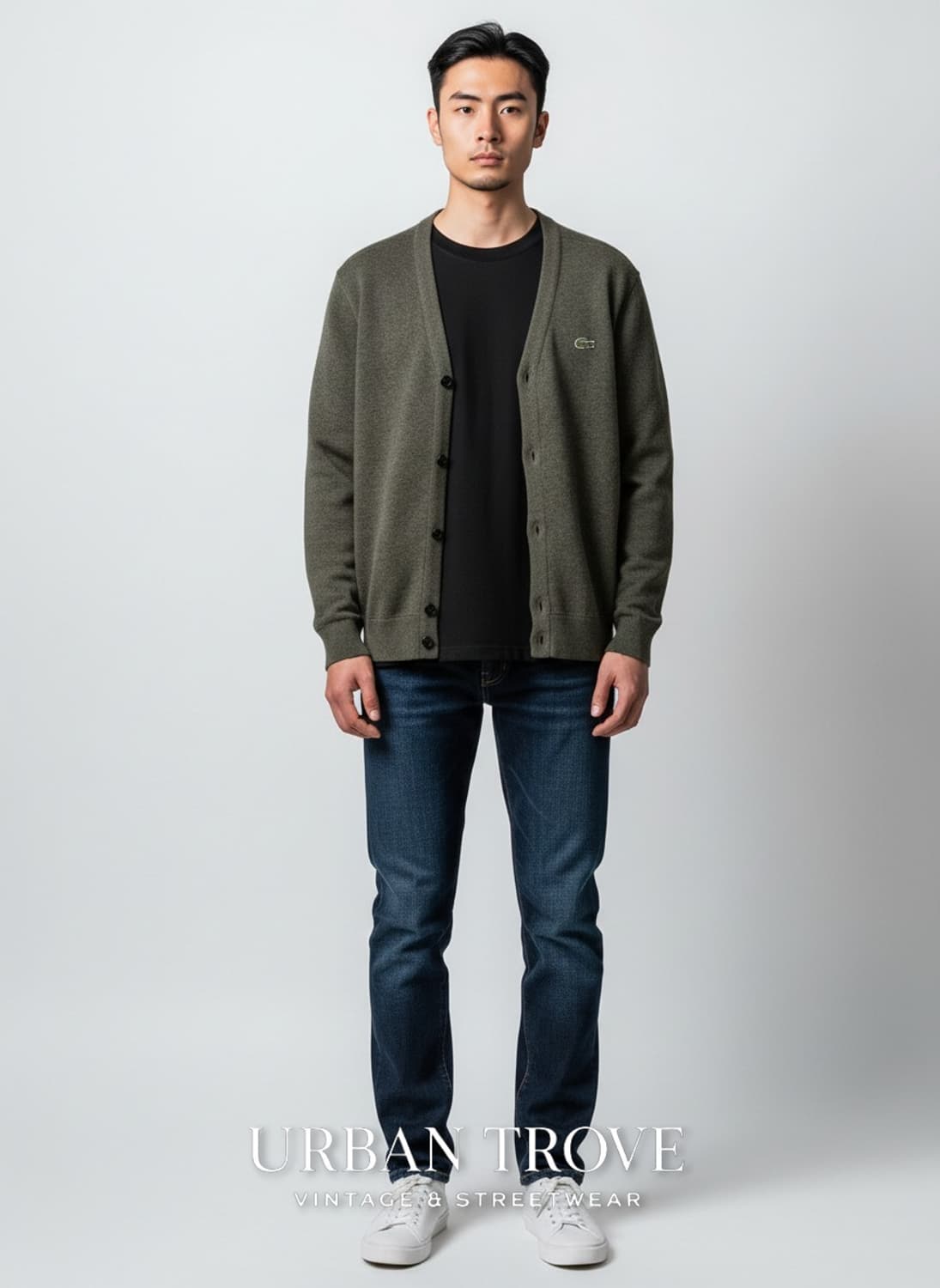 라코스테 브이넥 울니트 가디건 95 상품이미지2