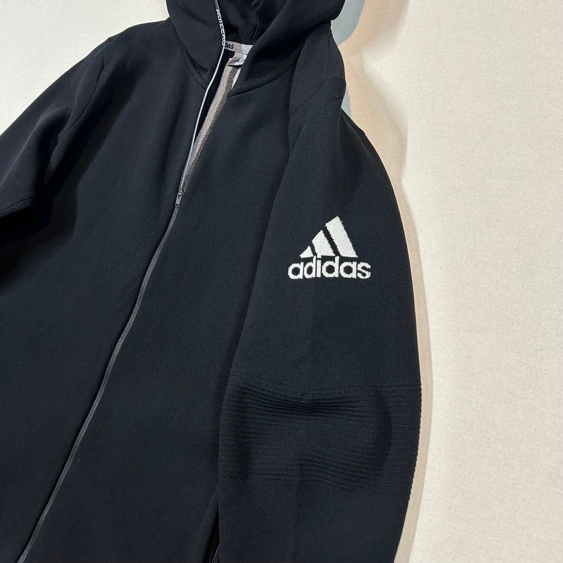 XL) 아디다스 아디제로 니트 후드 집업 블랙 상품이미지2