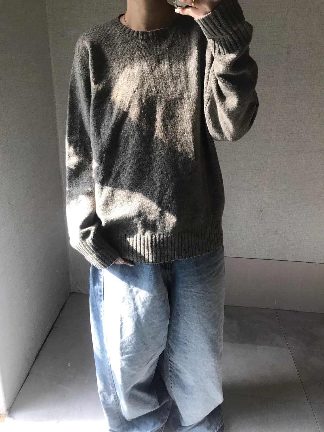 폴로 카키그레이 니트 상품이미지5