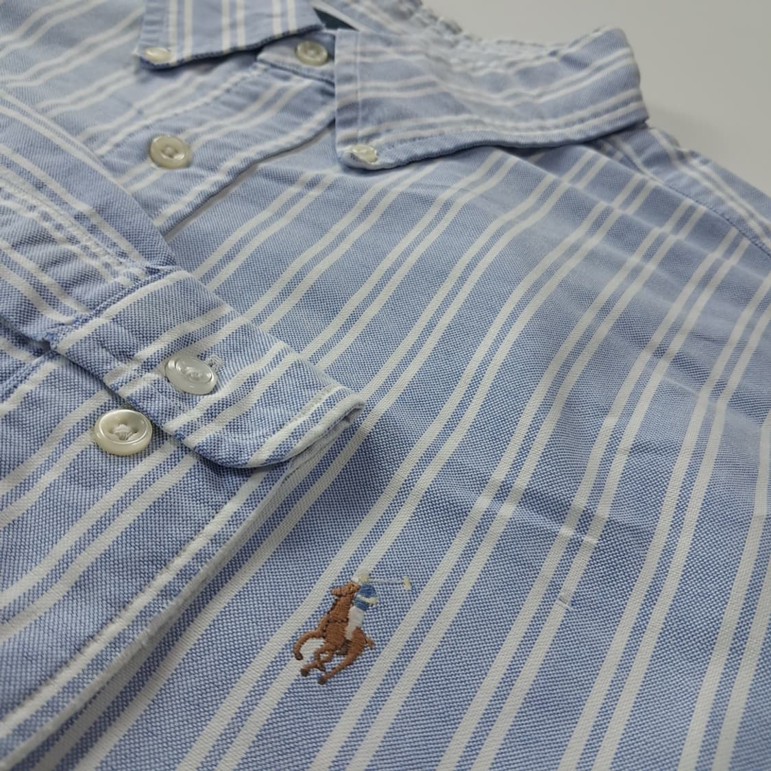 CJ402 2XL 폴로 00s 블루 스트라이프 셔츠 남방 상품이미지4