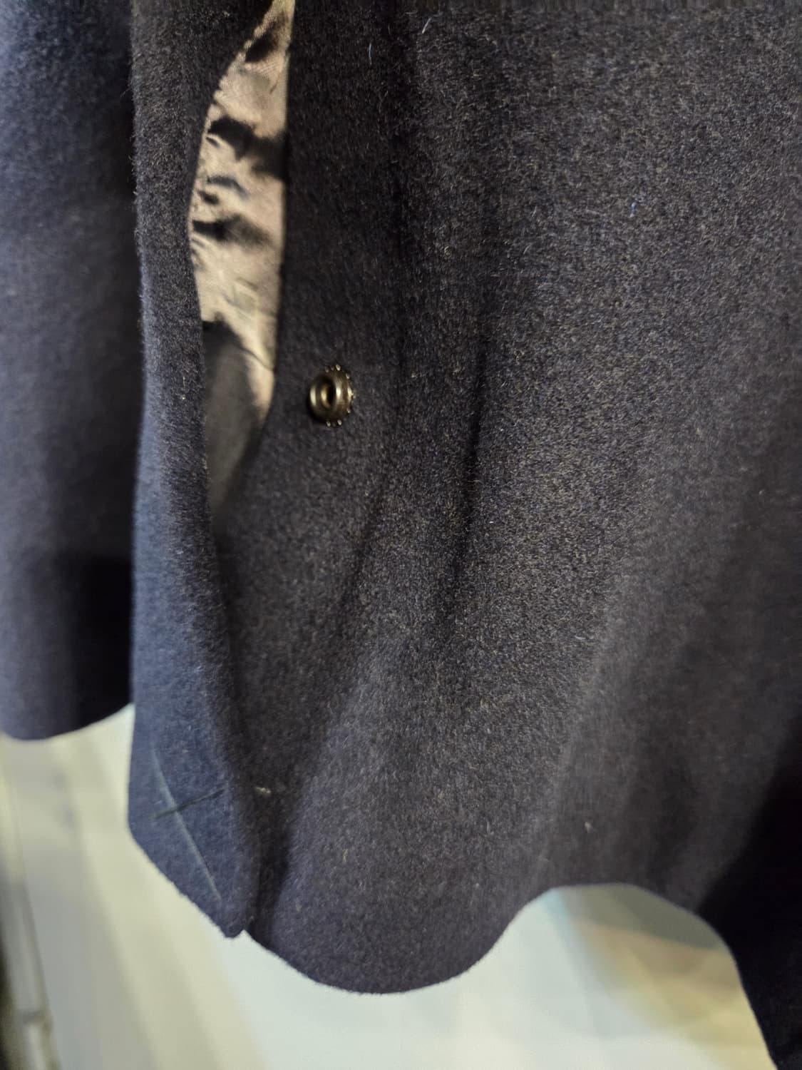 G-STAR 네이비 하이넥 모직 코트(S)디피용 상품이미지8