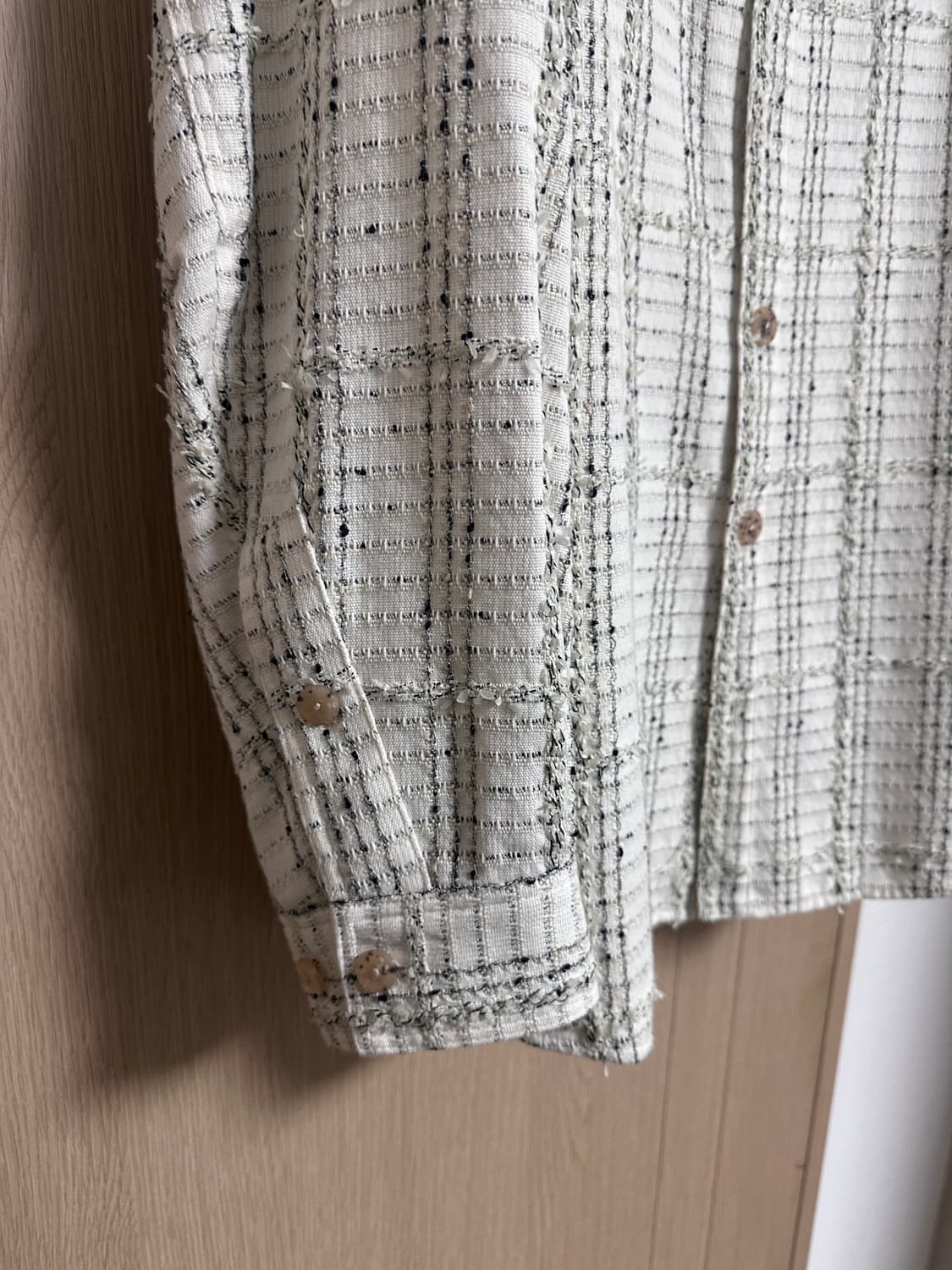 아더에러 트위드 셔츠 베이지 A1 사이즈 상품이미지4