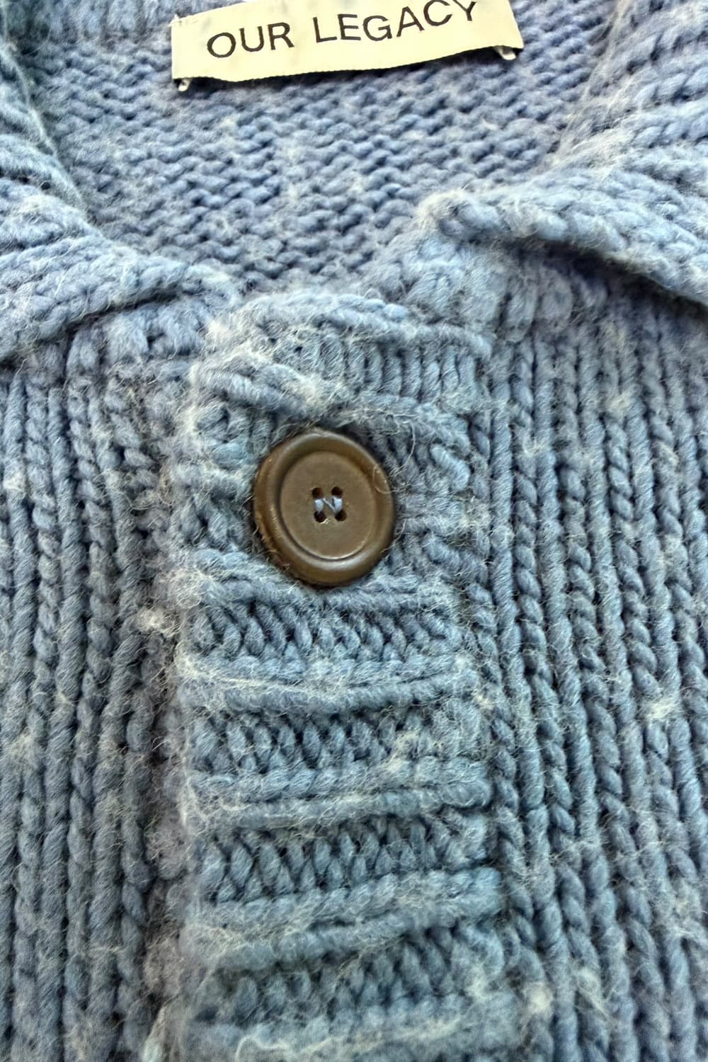 아워레가시 빅 부클 가디건 펑키 아크릴 블루 상품이미지7