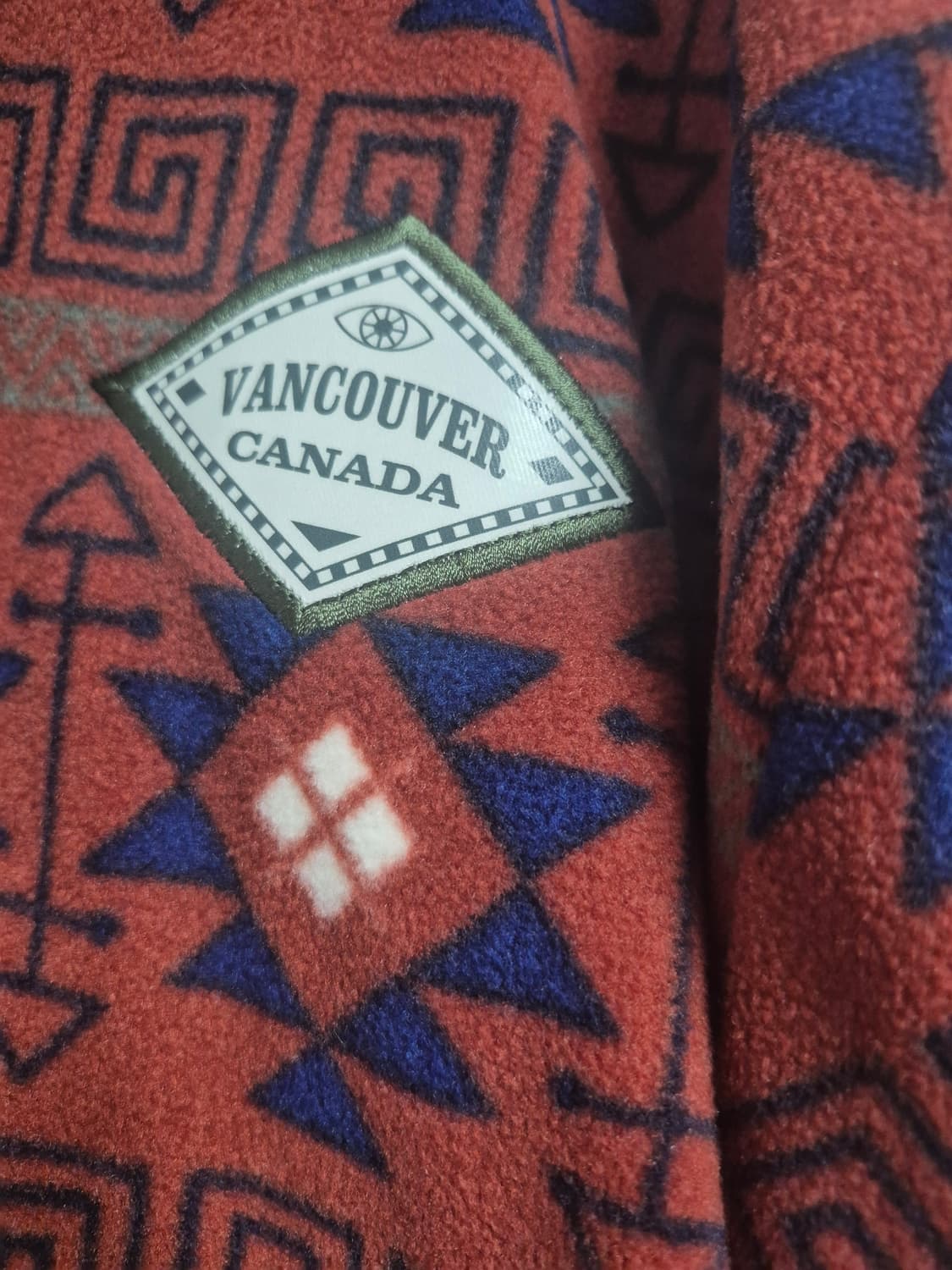 빈티지 캐나다 히피 에스닉 패턴 보헤미안 모리걸 후리스 아노락 집업 상품이미지2