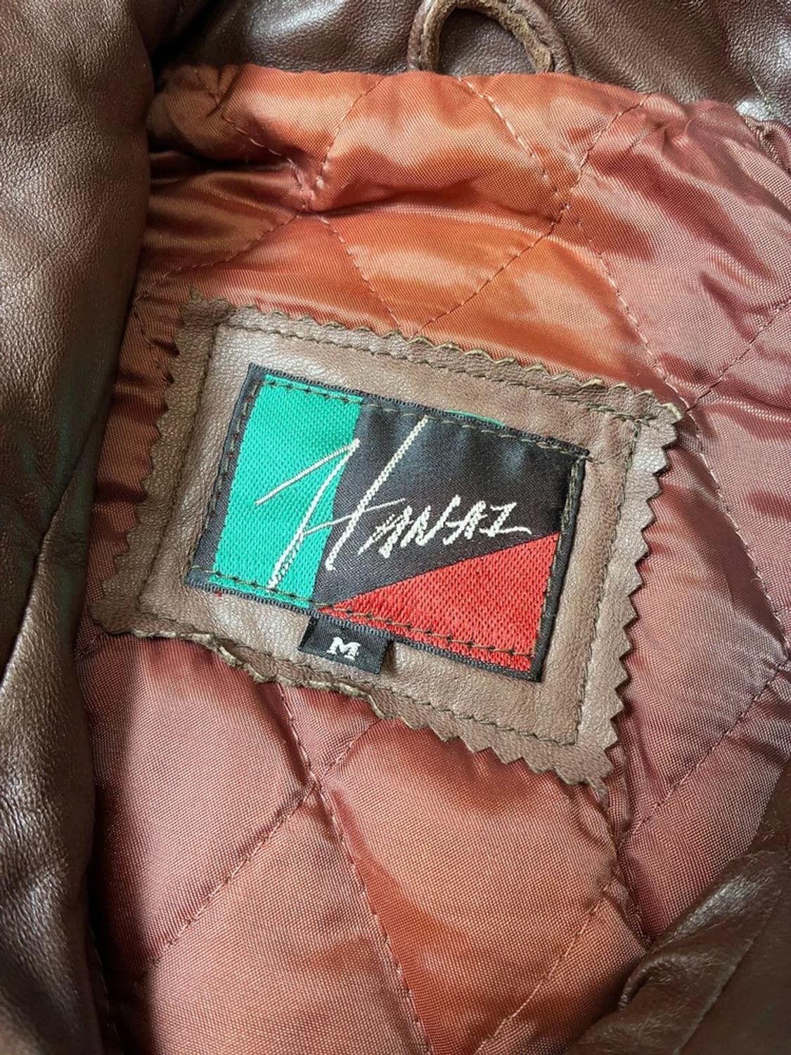 HANAL 80's A-2 레이어드 하이넥 양가죽 봄버 자켓 PN7423 상품이미지7