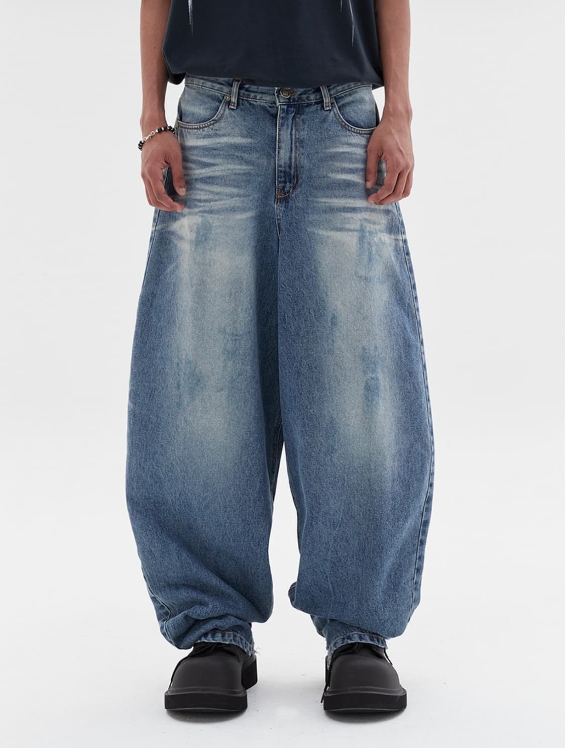 DNSR 어썸 배기 데님팬츠 블루 L 상품이미지1