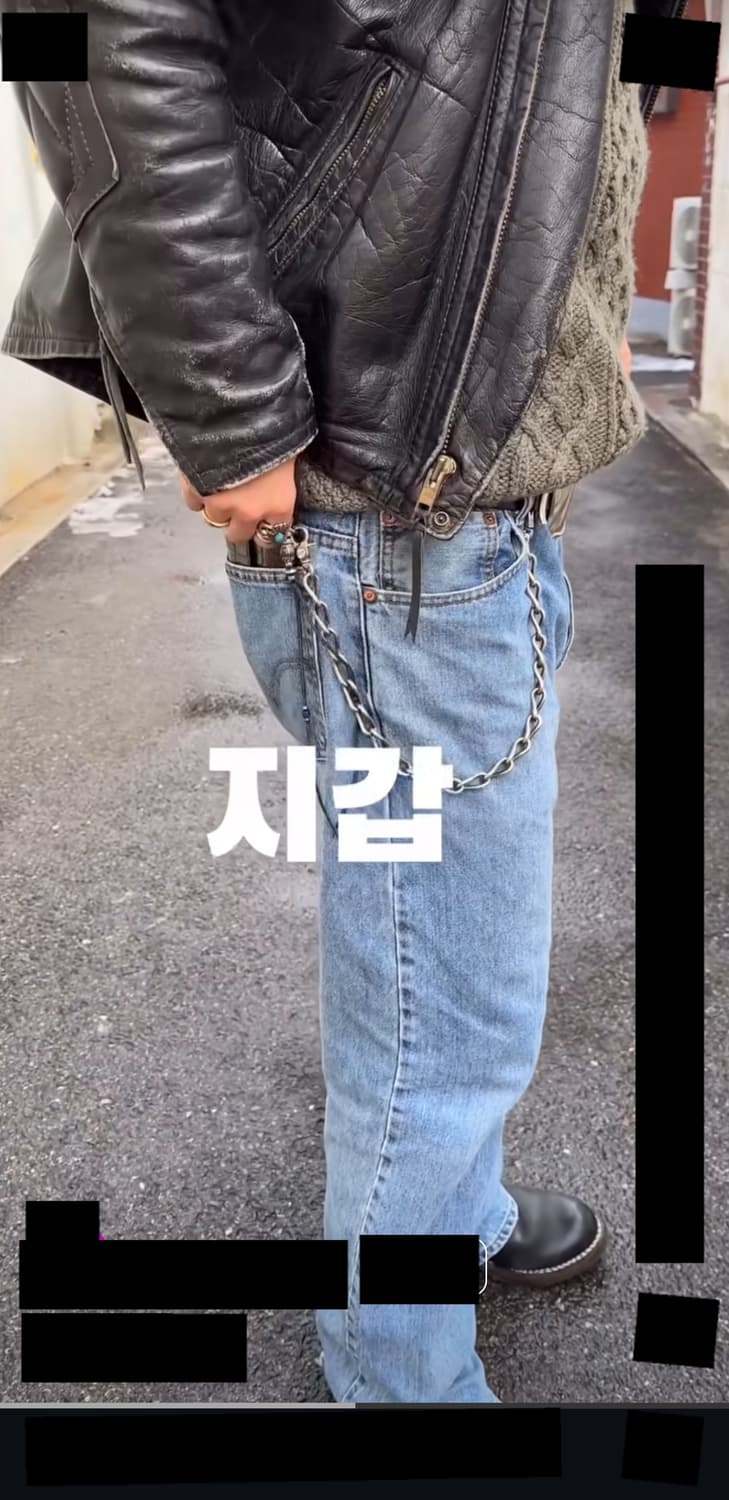 핸드메이드 악어가죽 체인 장지갑 상품이미지7