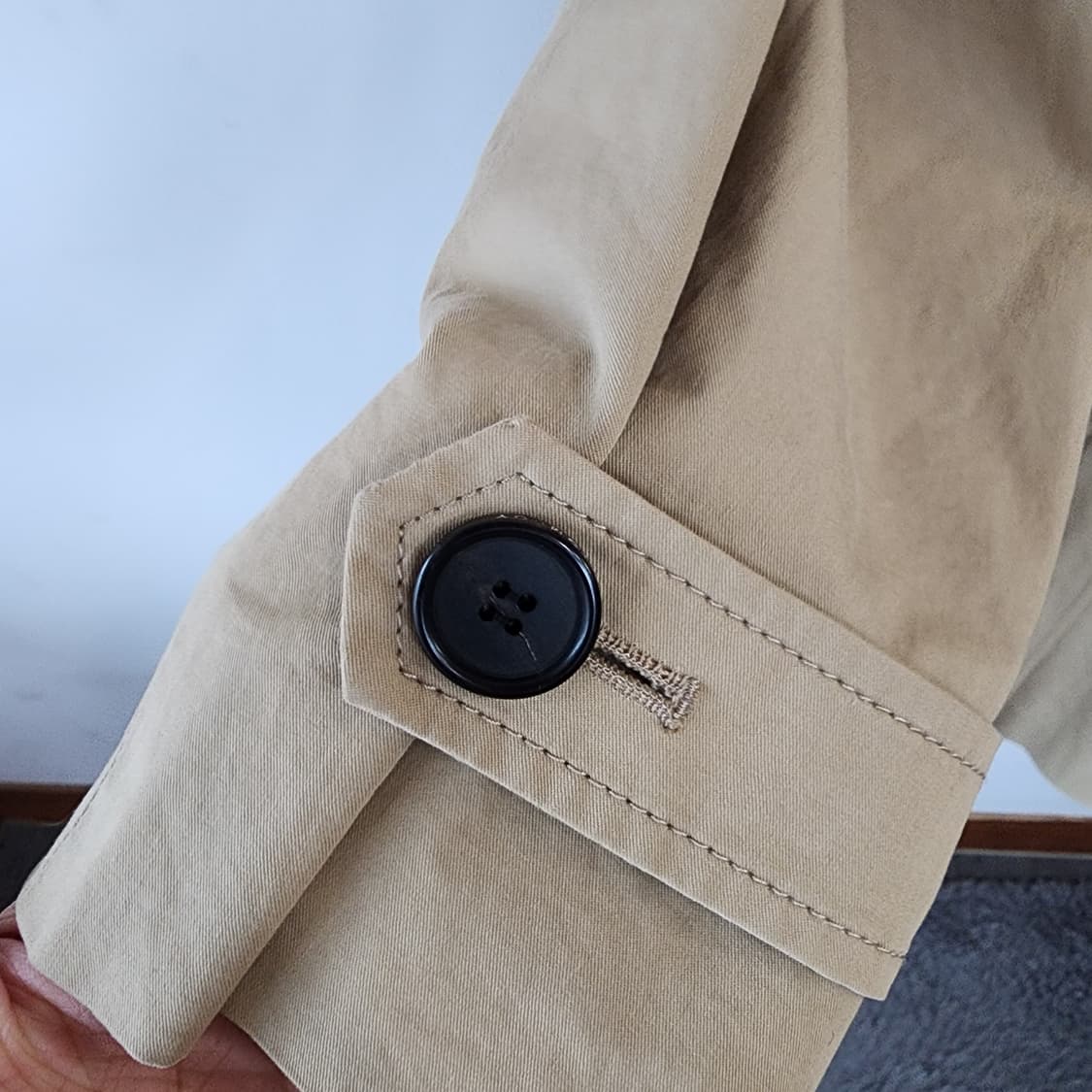 톰보이 베이지 트렌치 코트 더블 버튼 상품이미지4