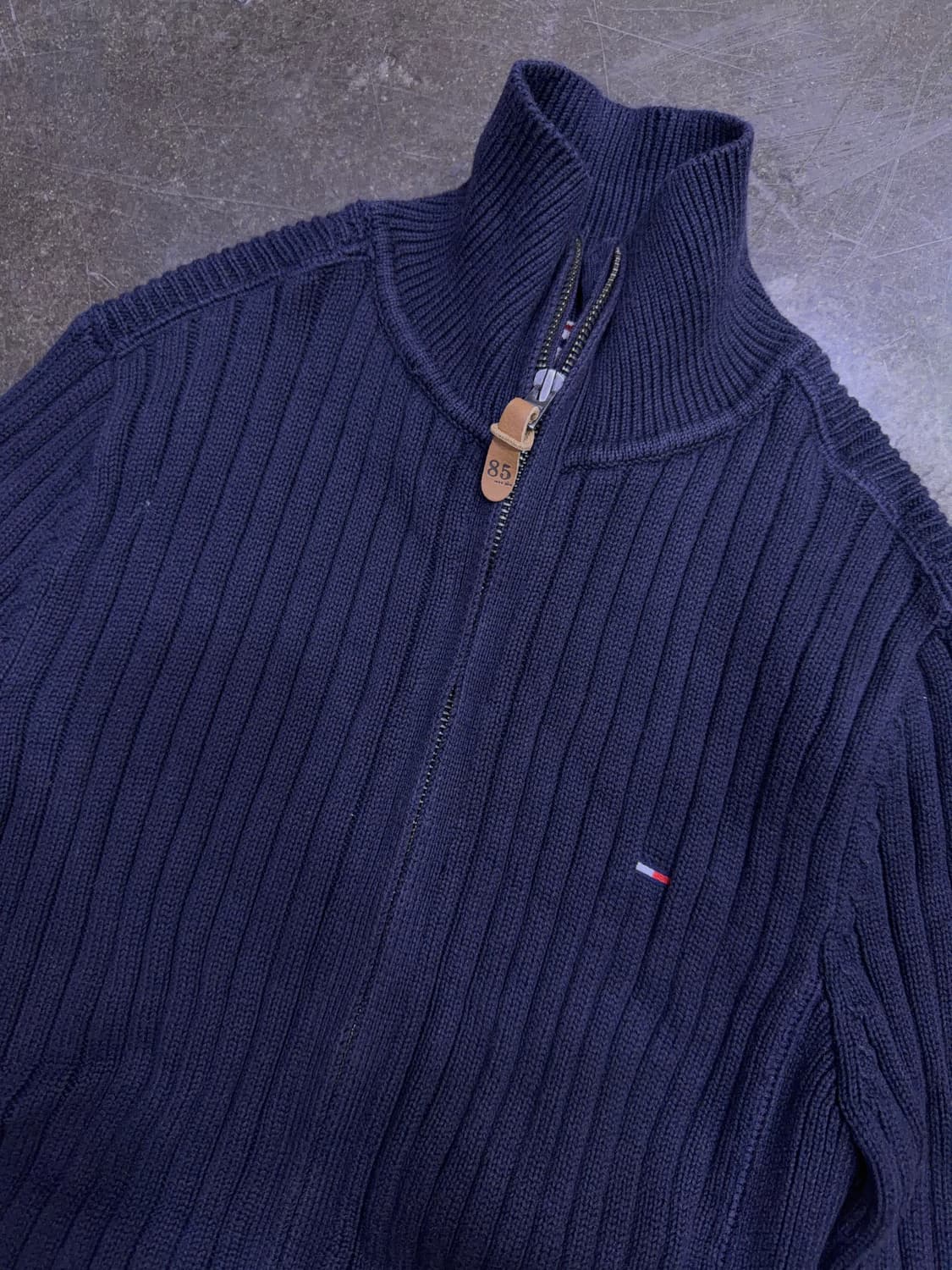타미힐피거 니트 집업 니트 가디건 자켓 네이비 S 상품이미지3