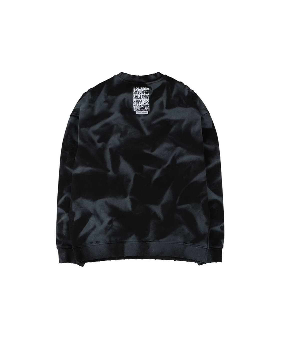 피플오브더월드 데미지 오버 스웨트 셔츠 블랙 맨투맨 M&XL 상품이미지2