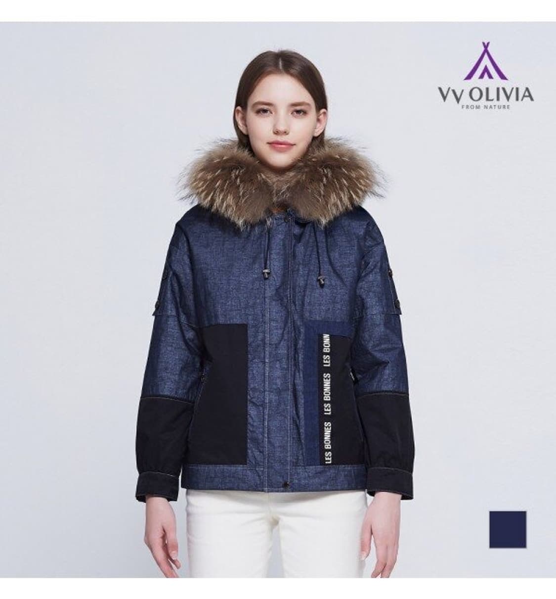 (택있음) 올리비아 로렌 데님 후드 점퍼 상품이미지8