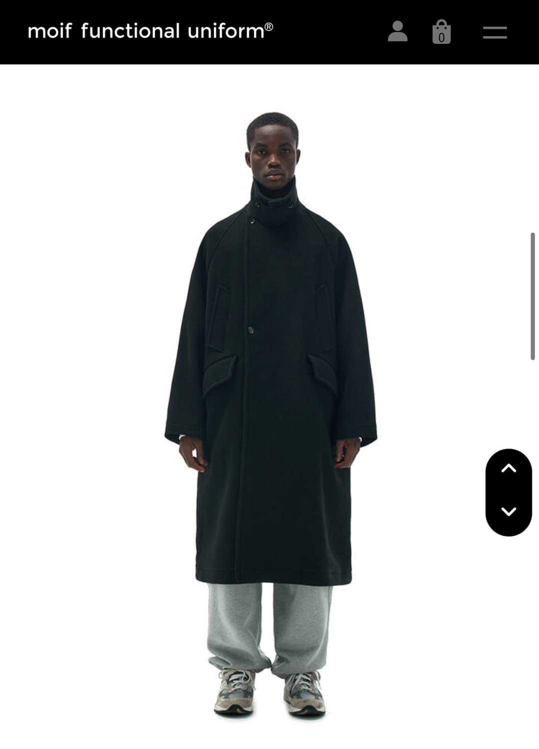 Moif trc 블랙 펠트 코트 상품이미지1