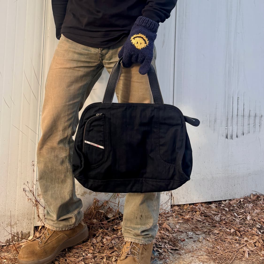 디젤 아카이브 블랙 보스턴 토트백 상품이미지1