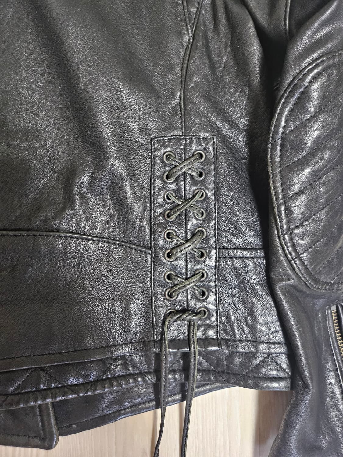 Zadig & Voltaire 블랙 가죽 라이더 자켓 상품이미지8