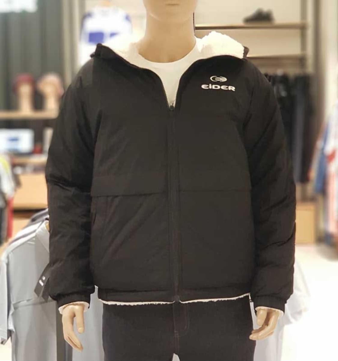 [95]아이더 후드 리버시블 플리스 다운자켓 상품이미지1