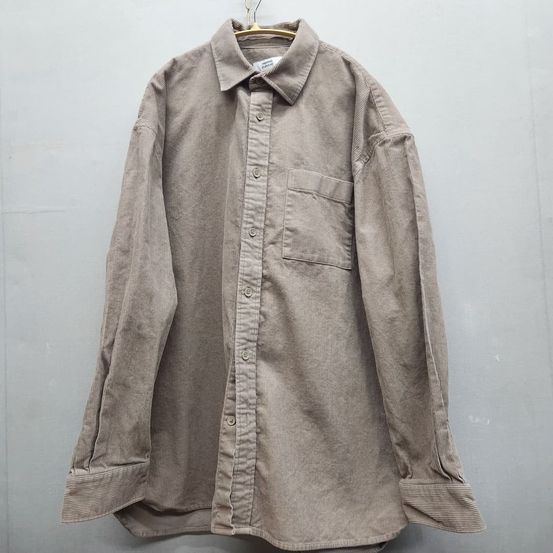 무신사스탠다드 원포켓 코듀로이 오버핏 셔츠 L(2XL) 상품이미지1