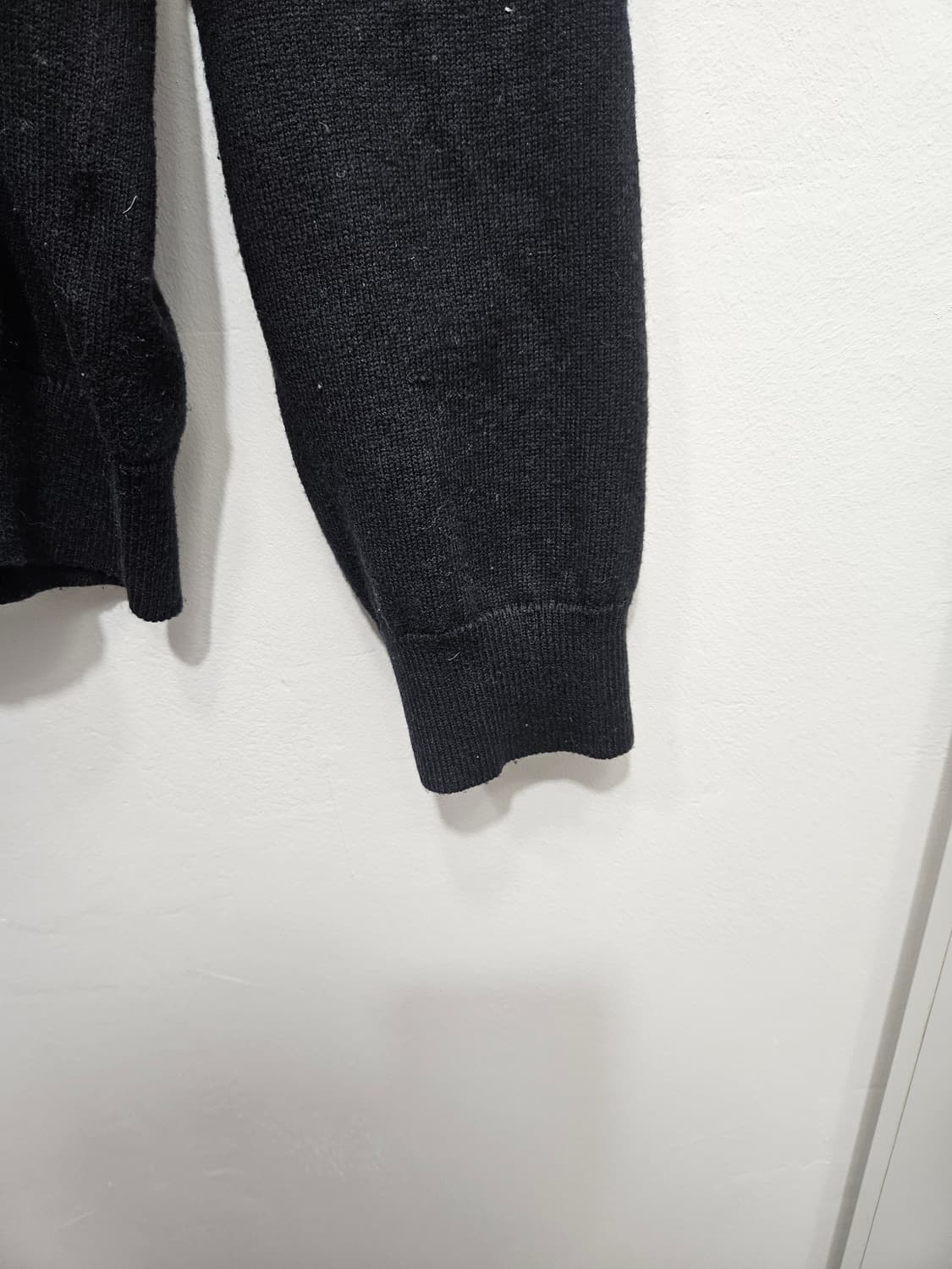 베네통(benetton) 블랙/아이보리 배색 니트 울면혼방  Free  상품이미지6