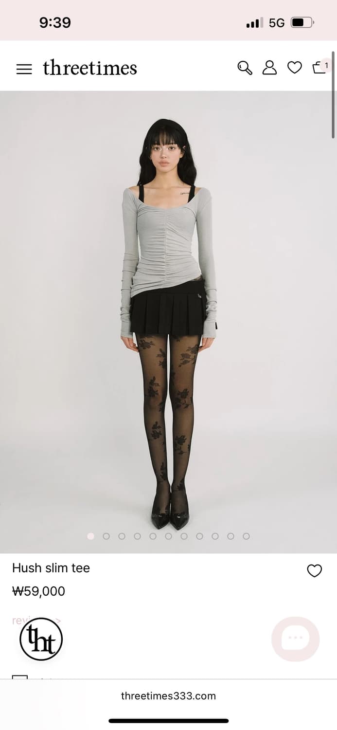 쓰리타임즈 허쉬 슬림 티 hush slim T 상품이미지1