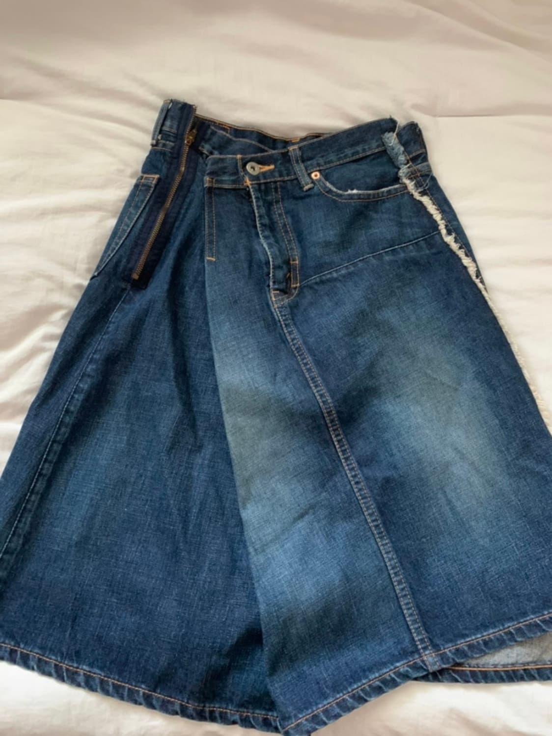 Junya Watanabe 데님 비대칭 스커트 상품이미지1