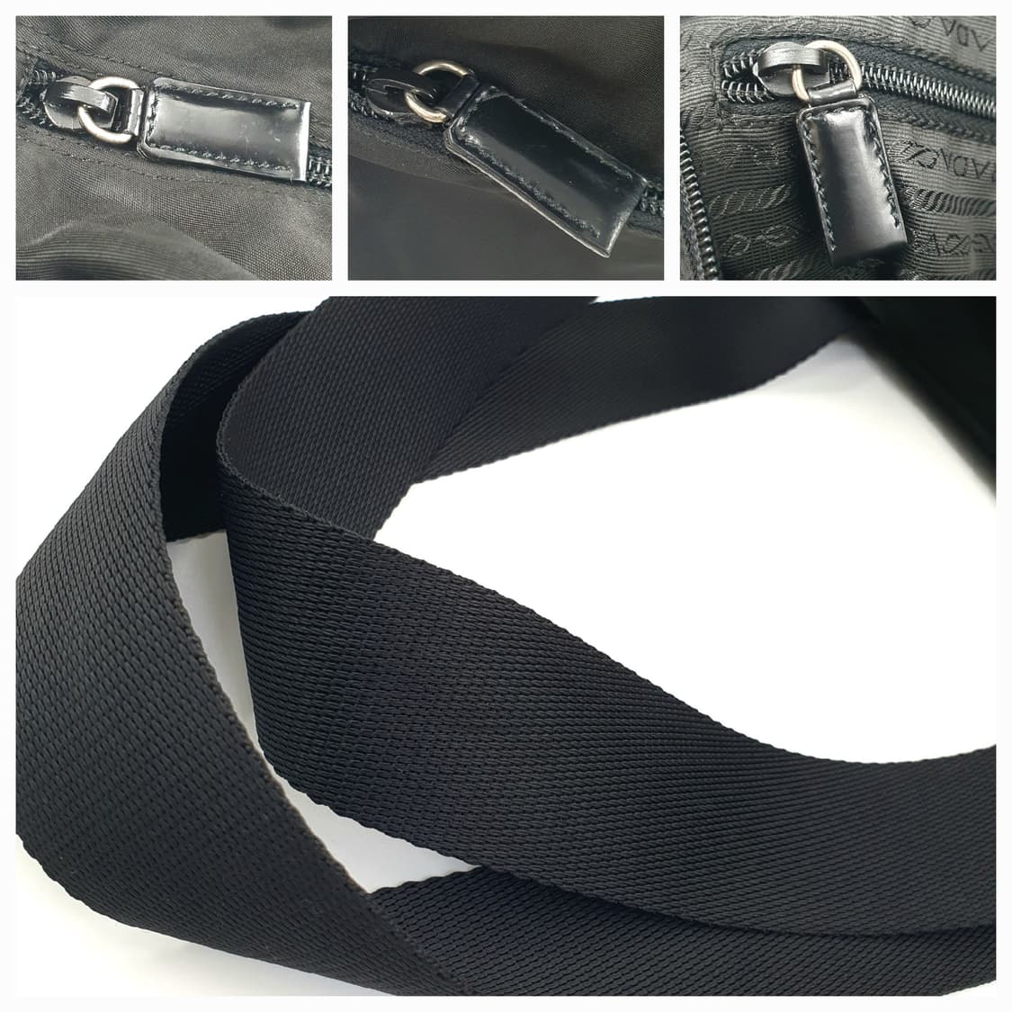 프라다 삼각로고 리나일론 블랙 숄더백 상품이미지6