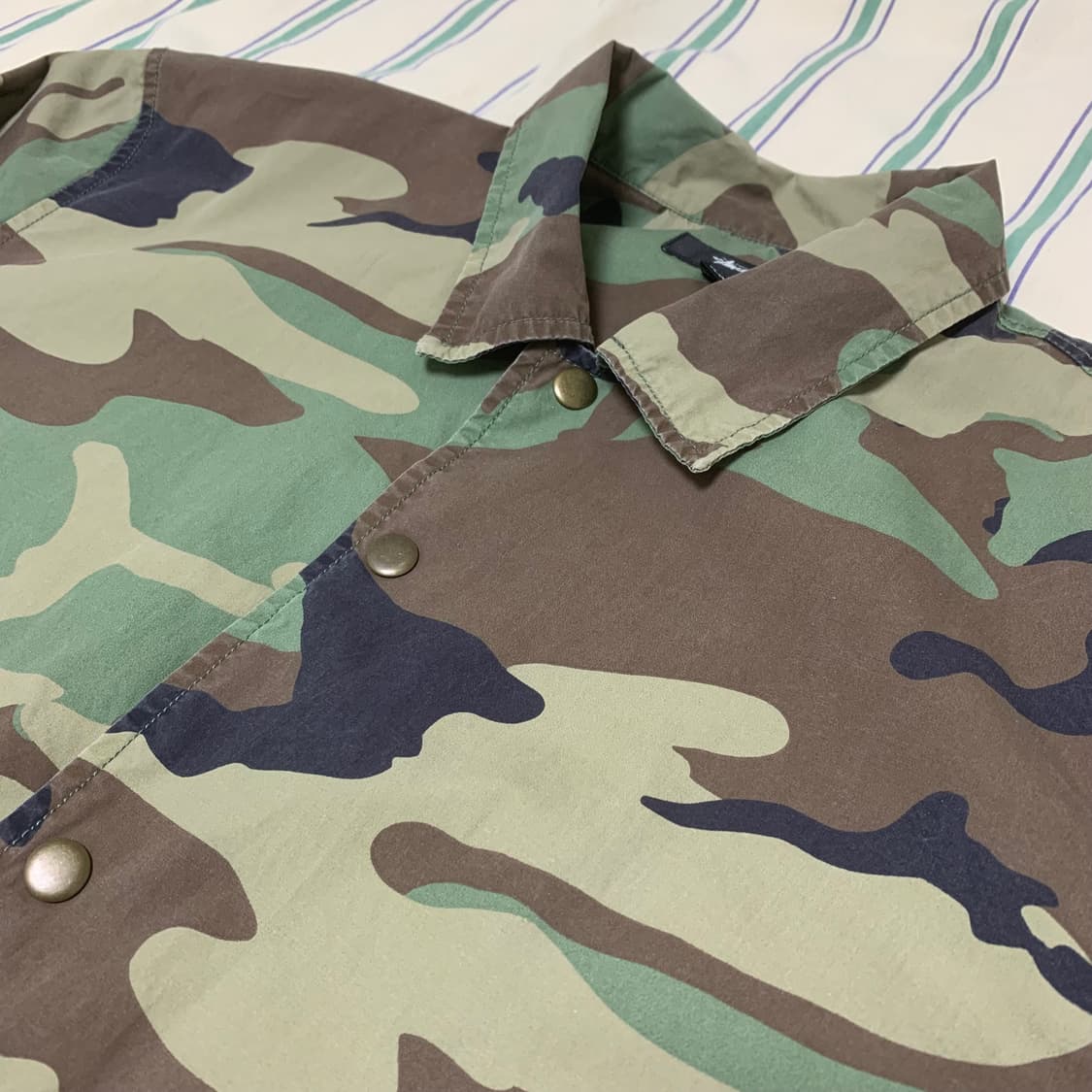 스투시 카모 코치 셔츠 L 상품이미지5