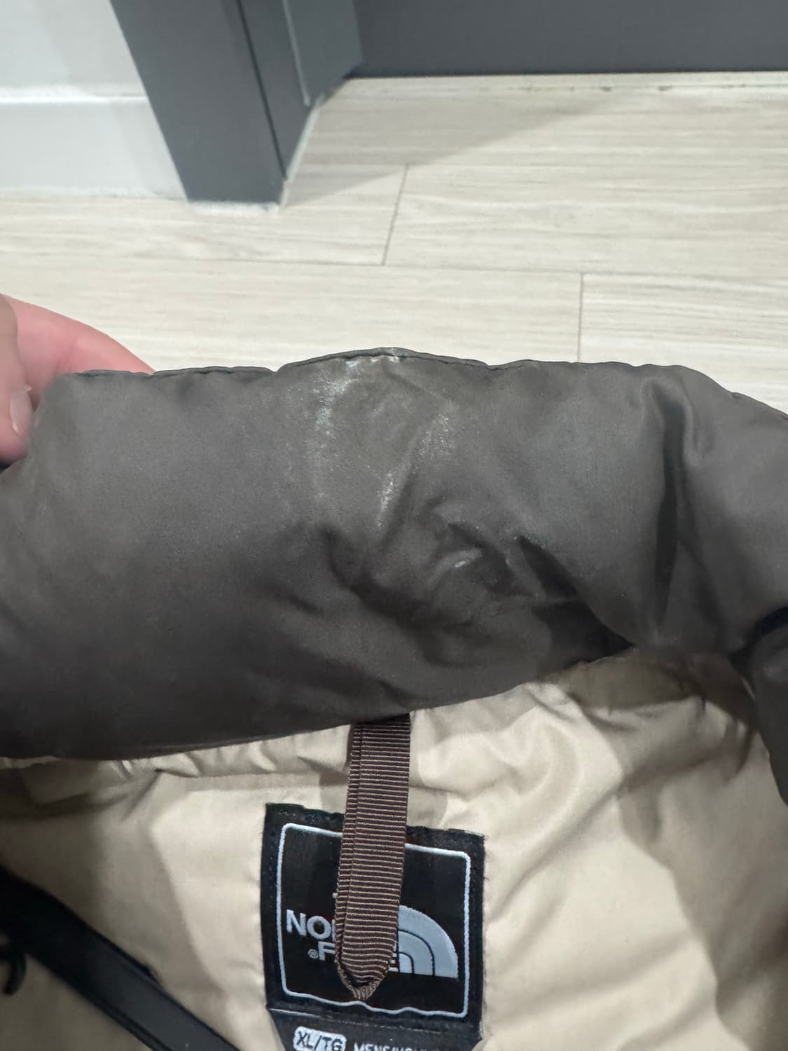 빈티지 노스페이스 눕시 패딩베스트 브라운 XL 상품이미지3