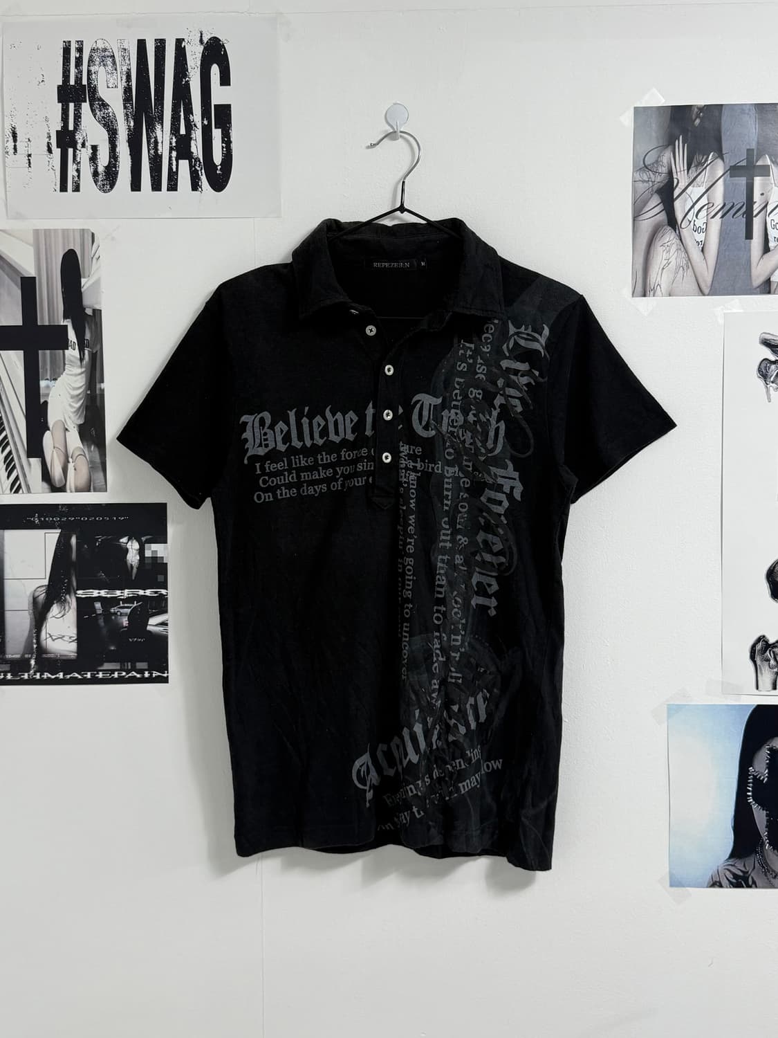 00s punk printing collar halfsleeve 상품이미지1