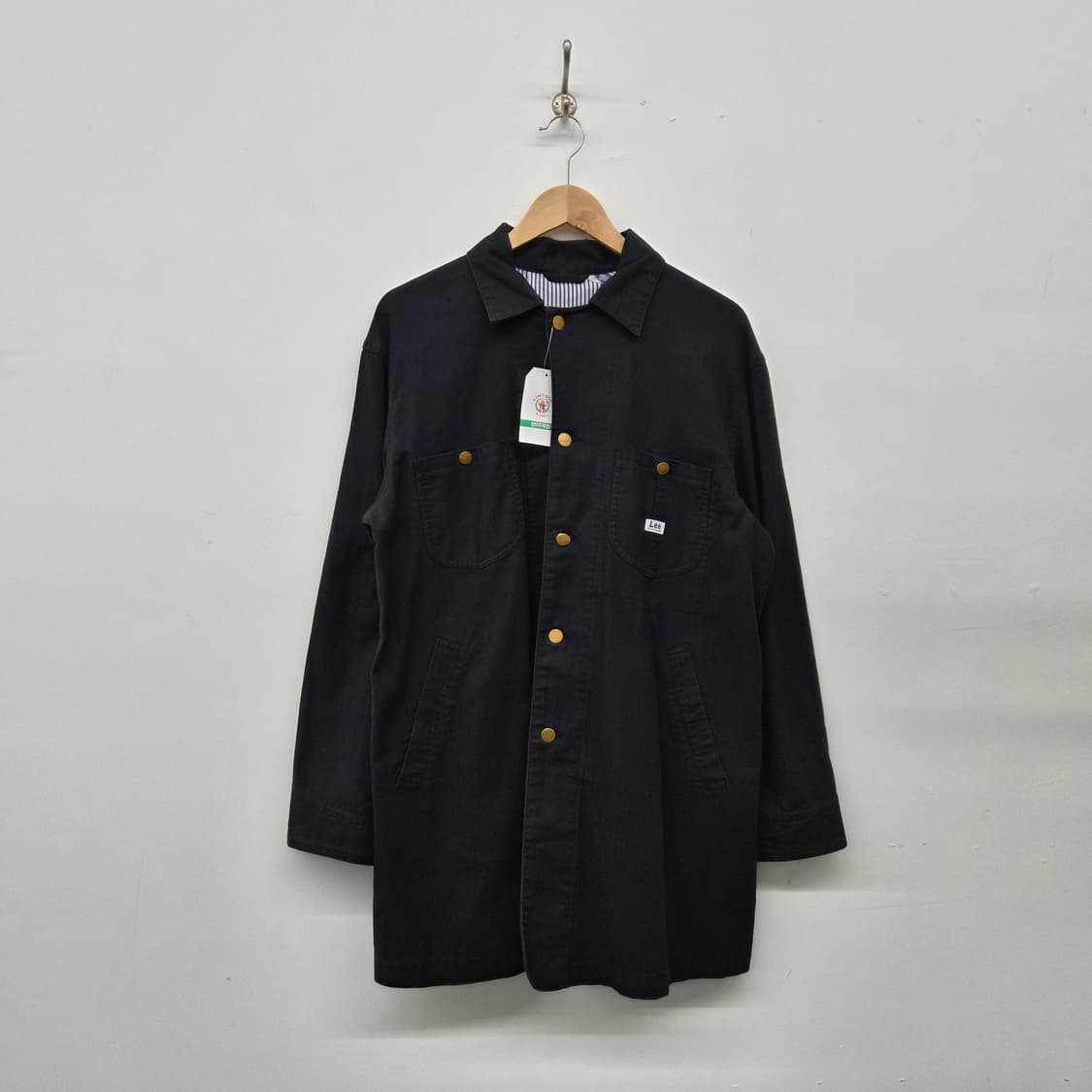 Lee 블랙 코튼 버튼업 셔츠 코트 남성 M 상품이미지1