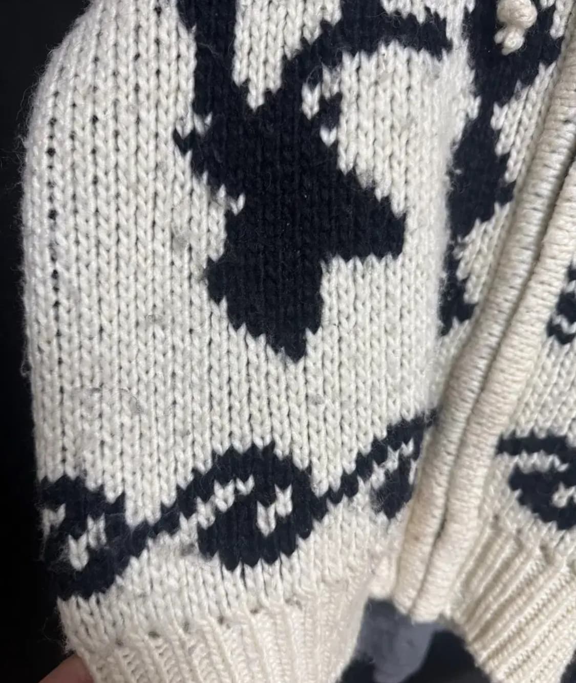 OPEN YY 오픈와이와이 자카드 니트 집업 상품이미지3