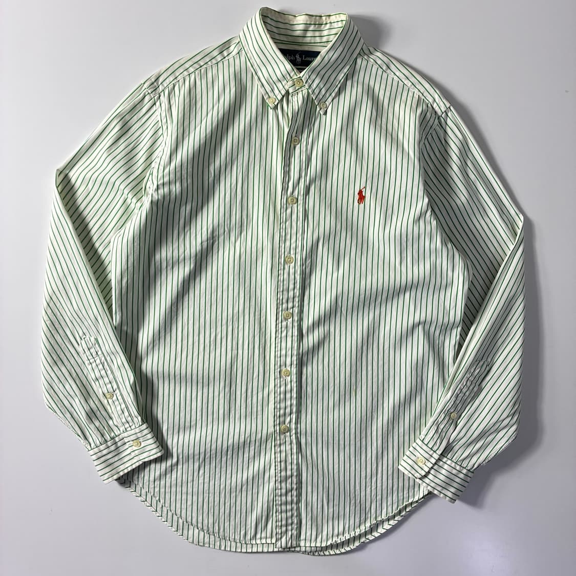 Polo 폴로 랄프로렌 그린 스트라이프 셔츠 상품이미지1