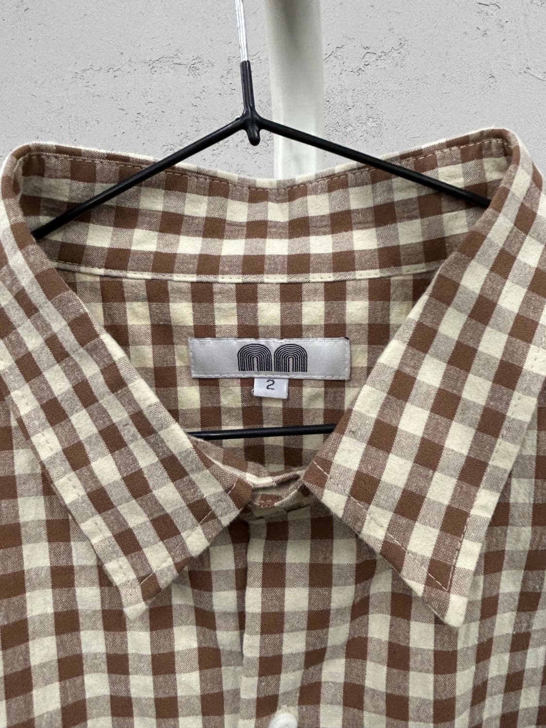 NOT NEW 브라운 체크 셔츠 상품이미지4