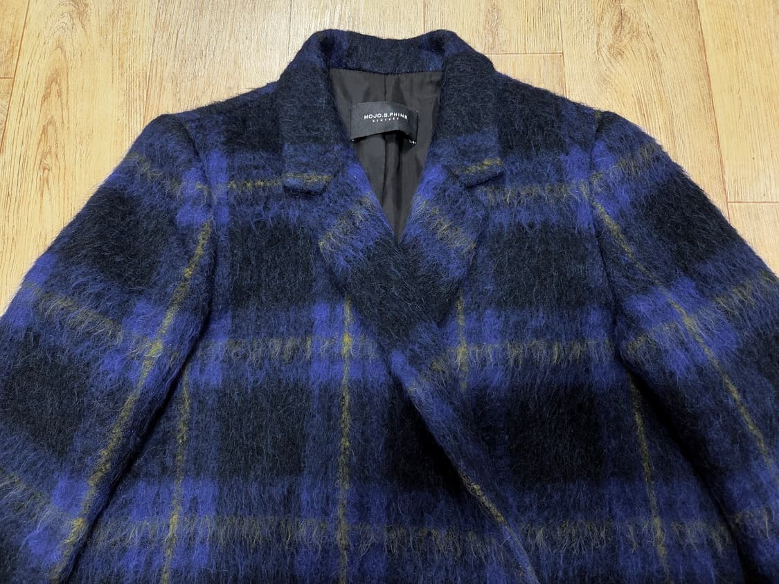 모조에스핀(MOJO.S.PHINE) 알파카 체크코트 55  상품이미지2