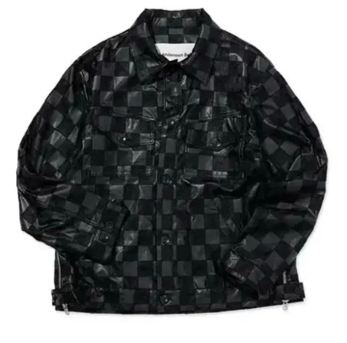 앤더슨벨 체크 레더 자켓  상품이미지1