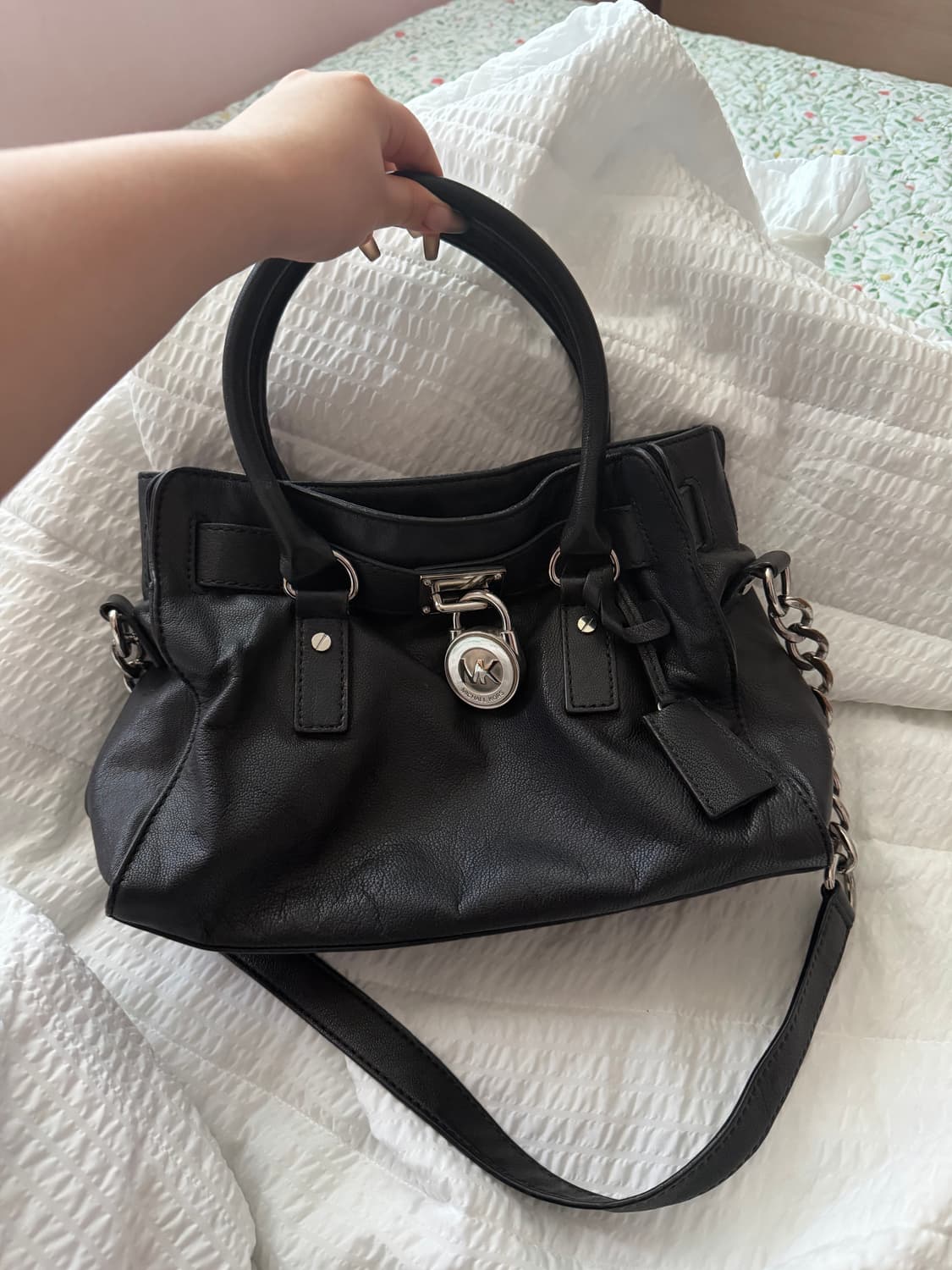 마이클코어스(Michael Kors)mk 은장 레더백 상품이미지5