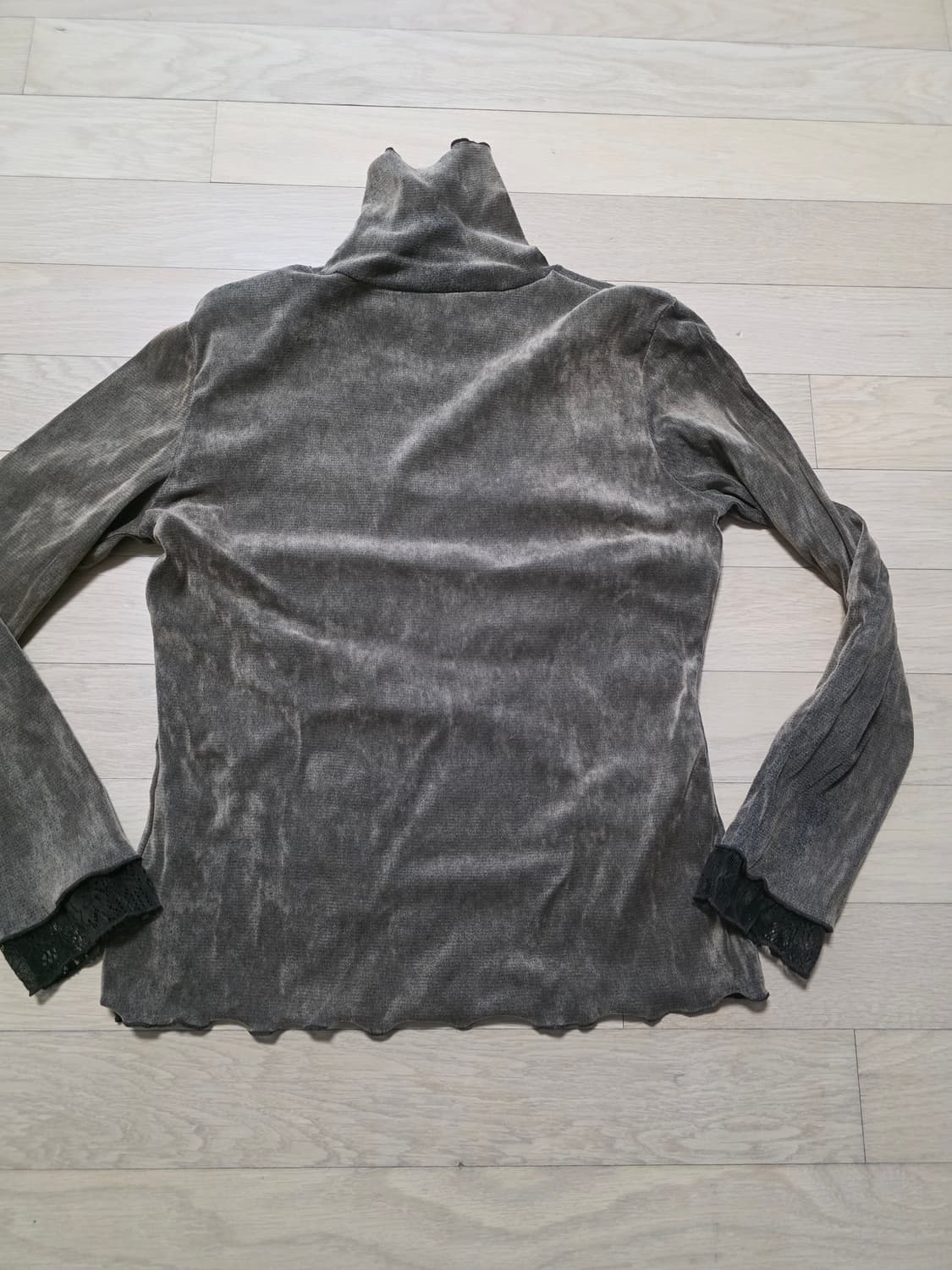 빈티지 브라운 레이스 긴팔 티셔츠 상품이미지6