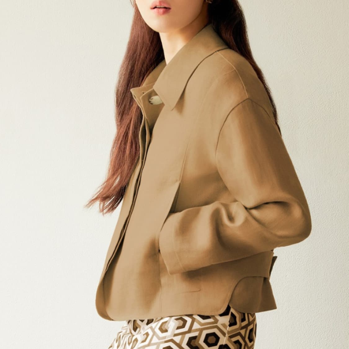 엣지(AtG) 스탠카라 린넨자켓 55-66 상품이미지2