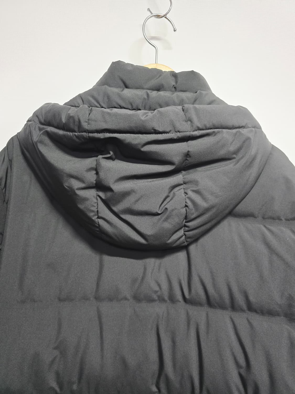 유니클로 후드 다운 롱패딩 블랙 상품이미지5