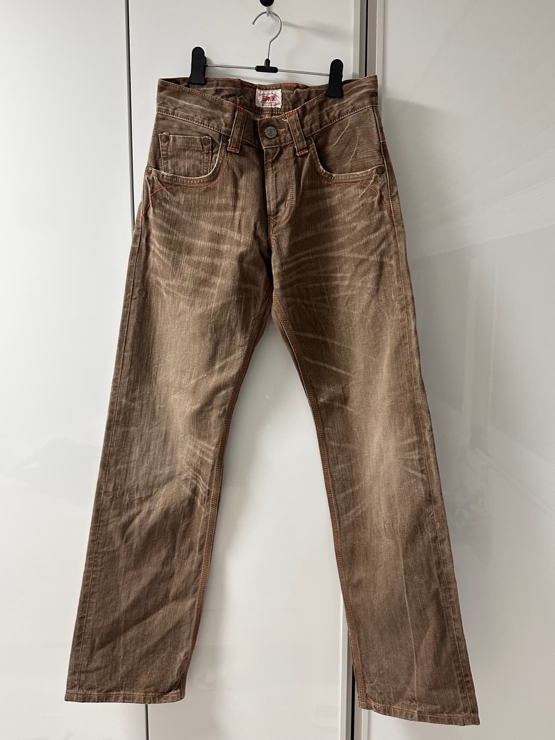 EDWIN 오렌지 스티치 브라운 데님 팬츠 상품이미지2